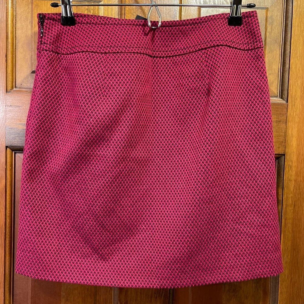 Ann Taylor Loft Petites Pink/Black Skirt Size 4 Side Zipper NWT - Picture 6 of 8